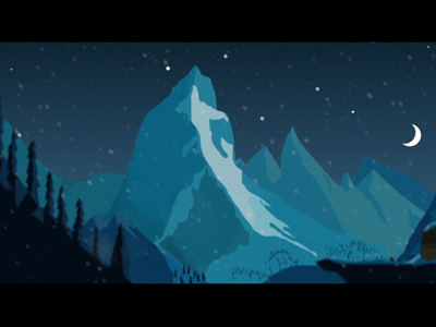 Camping in the Cold adventure after effects camping disney explore illustrator outdoors snowing