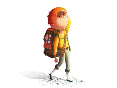 King Climber adventure backpack character climb design illustration kid photoshop sunny travel young
