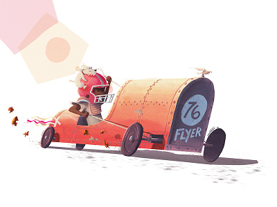 The 76 Flyer children derby disney dog illustration kid photoshop pixar racing texture