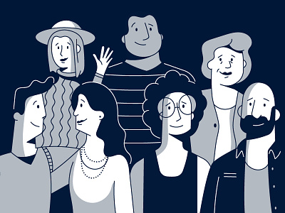 Just a Bunch of Folks character faces illustration law people