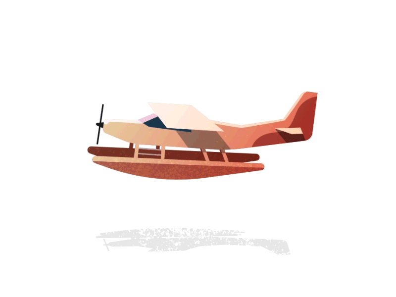 Seaplane 3d animation illustration ocean plane propeller seaplane texture wip