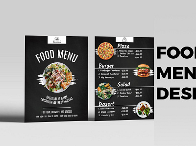 RESTAURANT FOOD MENU DESIGN branding design food food menu illustration menu pizza restaurant restaurant food menu web