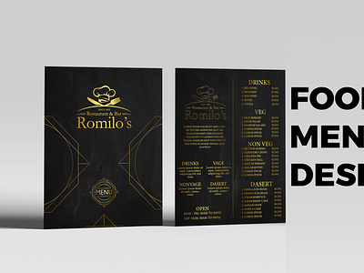 ROMILO'S GOLDEN FOOD MENU DESIGN