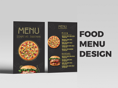 BURGER & PIZZA MENU burger dasert design drinks fast food food food menu menu pizza restaurant restaurant food menu