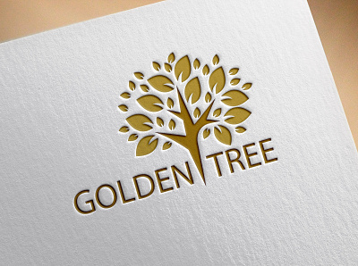 Golden Tree Logo branding design green group holiday hotel lake land landscape logo love modern mount mountain natural nature organization