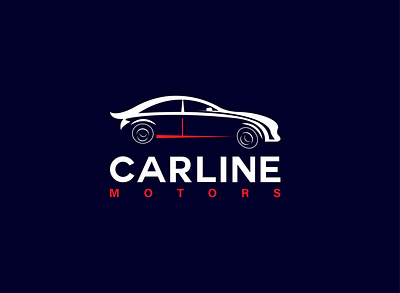 Car Line Logo auto automobile automotive black car car logo car shop corporate dealer design elegant flat future car line lines logo mechanic motor professional race car