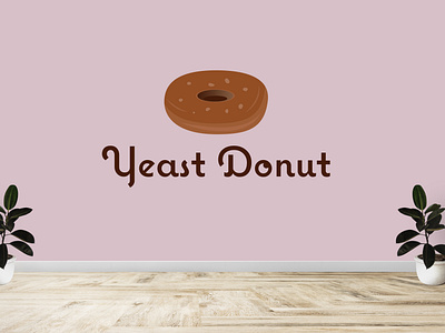 Yeast Donut Food Logo