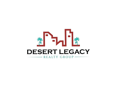 Desert Legacy Realty Group Real Estate Logo abstract agency architecture brand branding build building business clean colorful company construct construction design home house insurance insurance logo logotype modern