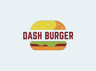 Dash Burger Logo american beef big bread burger cheese cheeseburger classic cooking delicious eat fast fastfood food hamburger meal meat menu restaurant sandwich