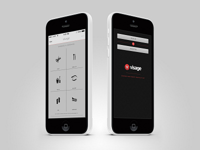 Visage WIP app apple beauty interface ios mockup ui user interface