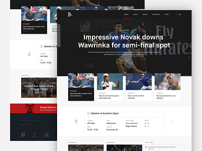 Djokovic Redesign - Full Pixels design djokovic novak sport tennis typography web website