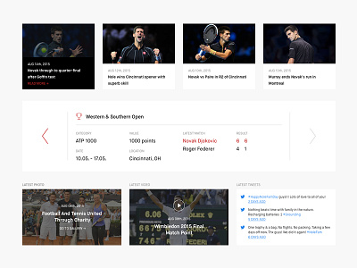 UI Elements djokovic novak photoshop redesign tennis ui user interface web design