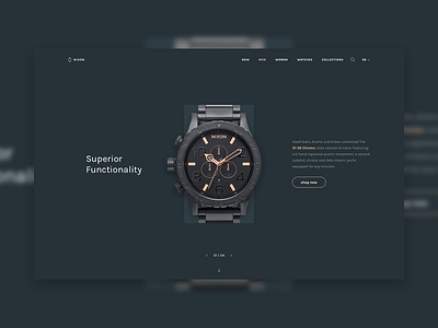 003 - Landing Page clean homepage landing page shop simple user interface watch web design