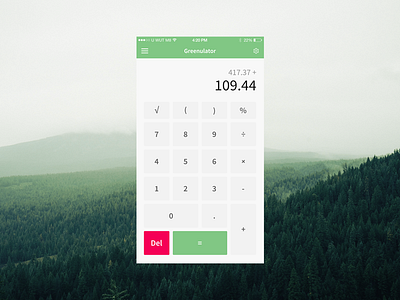 004 - Calculator add app calculator clean flat ios mobile simple user interface