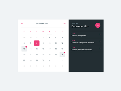 038 - Calendar app calendar clean date design interface minimal schedule time user web