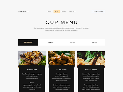 043 - Food/Drink Menu design drink ecommerce food interface menu offer recipe shop user web