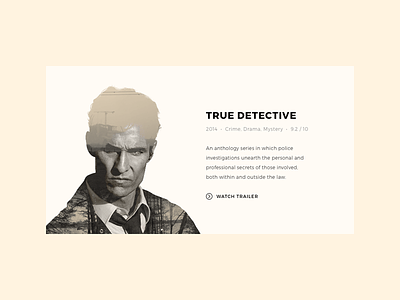 045 - Info Card card design hbo info interface show television true detective user web