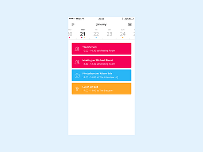 071 - Schedule app apple application calendar date interface ios iphone meeting mobile schedule task