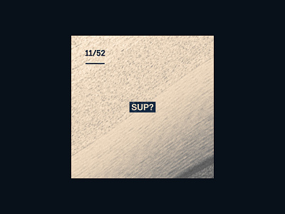 Weekly Mixtape - 11 Sup? clean cover design minimal mixtape music simple typography weekly