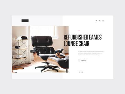 Furniture #2 clean design furniture homepage interface landing minimal page site type user web