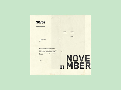 Weekly Mixtape - 30 November clean cover design minimal mixtape music simple typography weekly