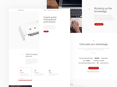 DKT Comega - Initial Concept broadband detail interface minimal product user web website