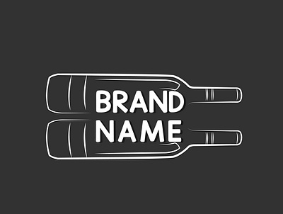 Wine Bottle Logo branding design illustration logo mockup modern modern logo simple simple logo vector wine wine bottle