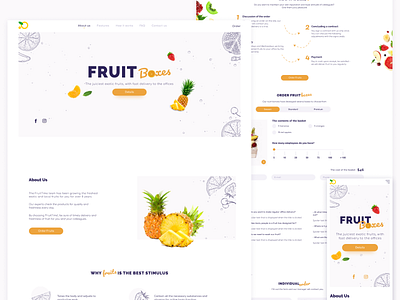Landing Page - Fruit Boxes clean colors delivery design fruits fruits and vegetables online interface landing ui uidesign web website