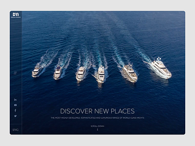 Website Design for Yachts aftereffects animation design interface main page ui uiux web webdesign yacht yachts
