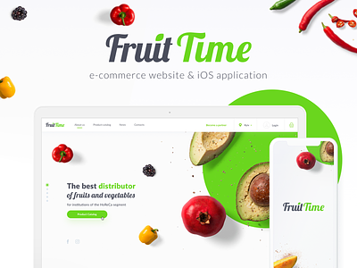 FruitTime | E-commerce website & iOS Application clean colors design fruit fruits interface ui web