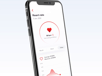 Heart Tracker | Mobile App animation app app design design heart interaction interface tracker tracker app ui