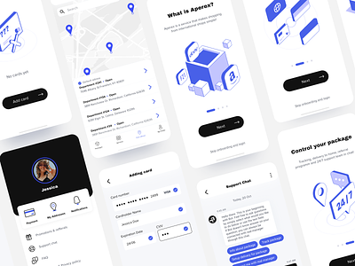 Aperex | Shipping and logistics delivery delivery app logistics onboarding service ux ui