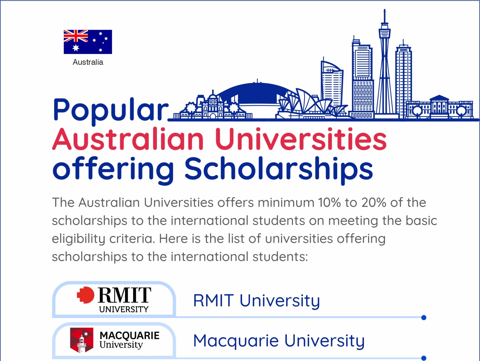 List Of Universities Offering Scholarships In Australia By Ragini ...