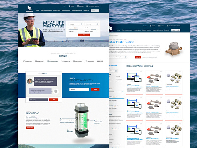 Water Meters homepage industrial product-category ux webdesign
