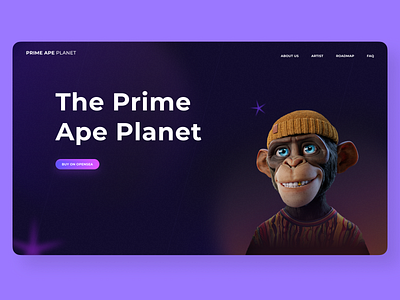 Prime Ape Planet - NFT Concept Project crypto design inteface nft ui ui clean ux uxui web design