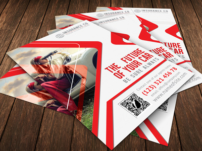 Auto Insurance Company agency auto car company corporate identity creative flexible flyer insurance presentation price promotion