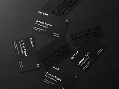 Ocular — Business Cards branding business card design design studio graphic design print typography