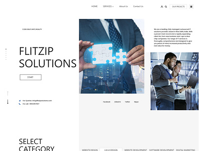 Website Redesign of Flitzip Solutions adobe photoshop adobexd branding desktop view graphicdesign logo mobile recreation responsive responsive design responsive website design website concept website design