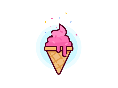 Ice cream icon illustration