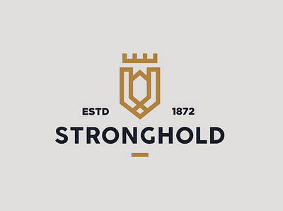 STRONGHOLD fortress logo logo design logo mark logo minimal minimal minimalist stronghold