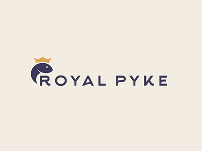 ROYAL PYKE crown fish logo design logo mark minimal minimal logo simple