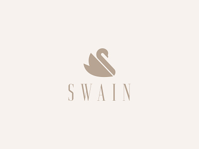 SWAIN animal bird branding clean logo logo mark minimal minimal logo minimalist modern serif swain swan symbol