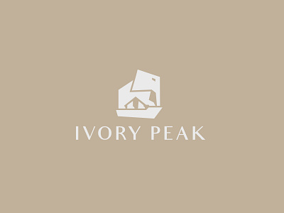 IVORY PEAK animal elephant elephant logo elephants ivory logo logo design logo mark minimal minimal logo minimalist
