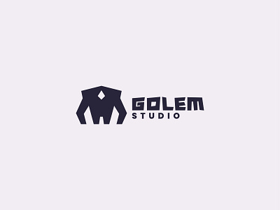 GOLEM STUDIO branding game game studio gaming golem illustration logo logo design logo mark minimal minimal logo minimalist studio studio logo typogaphy