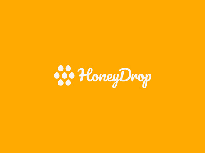 HoneyDrop bee branding frop honey honeybee honeycomb logo logo design logo mark minimal minimal logo minimalist yellow