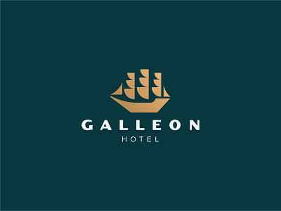 GALLEON HOTEL argosy boat branding gallery hotel logo logo design logo mark minimal minimal logo minimalist sail ship