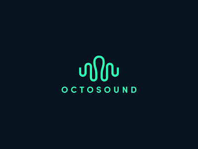 OCTOSOUND animal audio branding logo logo design logo mark minimal minimal logo minimalist ocean octane octopus octopus logo polpo sound wave