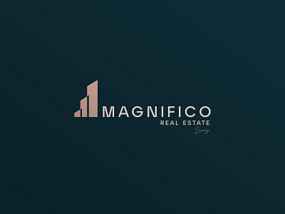 Magnifico Real Estate branding buildings corporate design elegant estate house illustration logo logo design logo mark luxury minimal minimal logo minimalist professioanl real real estate