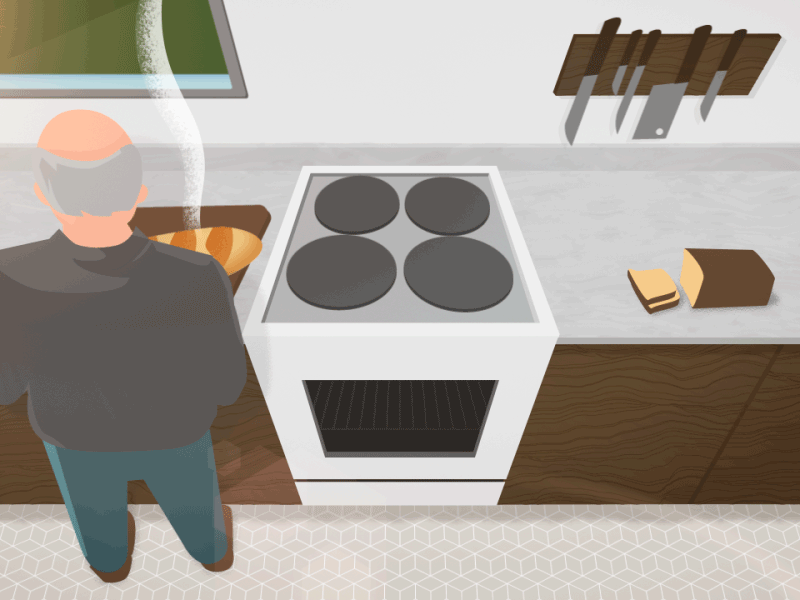 Get it while it's hot! animation gif kitchen loop