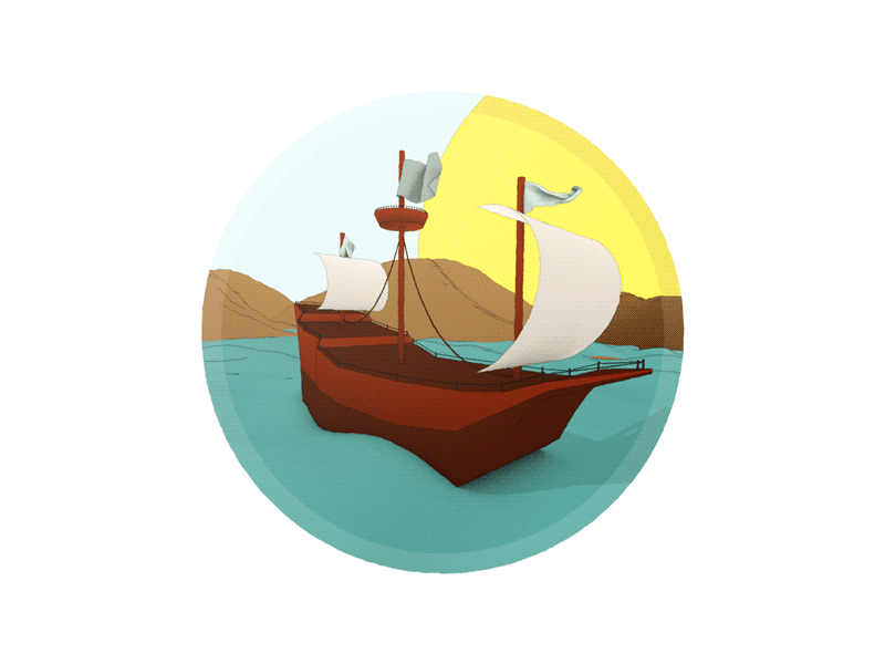 Mayflower Day | Departure 3d animation boat c4d gif mayflower